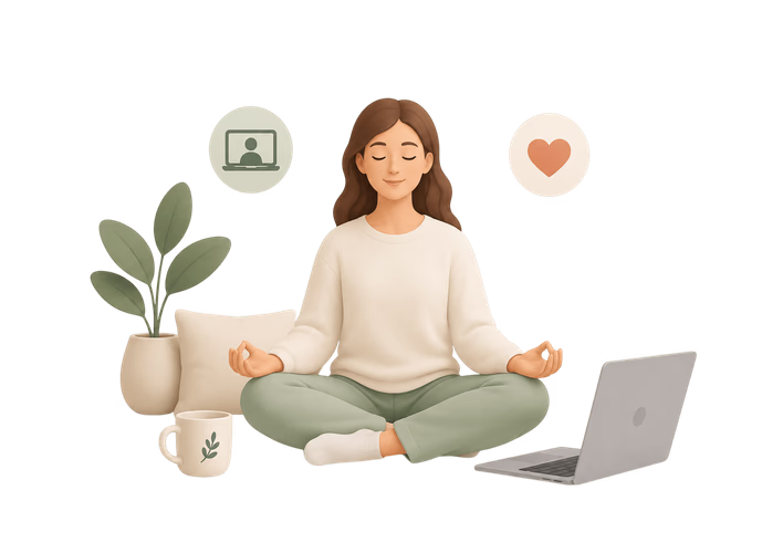 Online therapy illustration